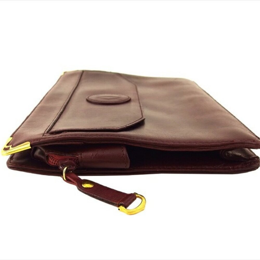 CARTIER Clutch bag Bordeaux gold Women Authentic secondhand